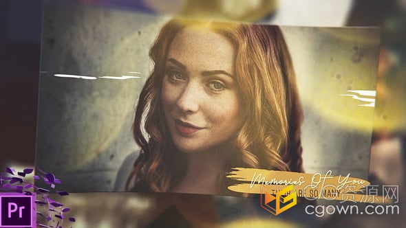 筆刷動(dòng)畫照片幻燈片視頻相冊(cè)-PR模板下載