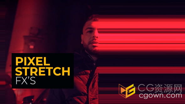 36種效果視頻畫面像素拉伸扭曲變形特效視覺-PR模板