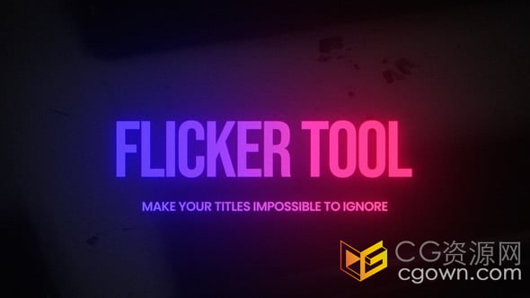 15种动画闪烁预设视觉效果-AE模板下载-CG资源网 15种动画闪烁预设视觉效果-AE模板下载