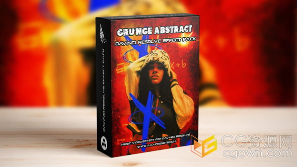 达芬奇模板电影复古抽象打孔粗糙纹理转场DaVinci Resolve