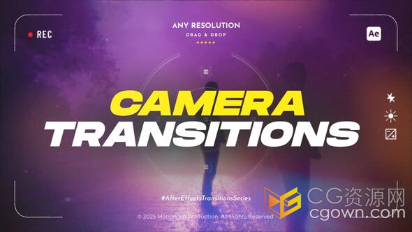 30個(gè)相機(jī)鏡頭轉(zhuǎn)場動(dòng)畫過渡效果-AE模板