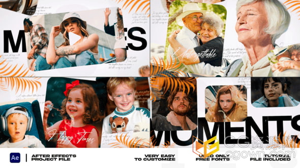 美好回忆照片幻灯片视频相册动画-AE模板