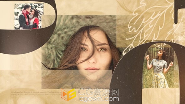 复古风格照片幻灯片重温你最美好的瞬间视频相册-AE模板