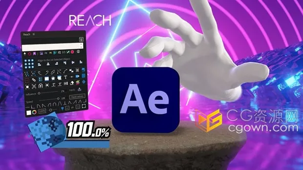 AE脚本Reach v2.1.19效果预设扩展集合工具箱