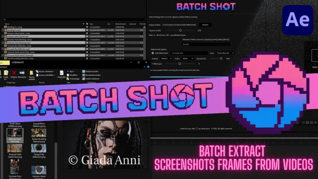 AE脚本Batch Shot v1.0视频快速截图工具+视频教程