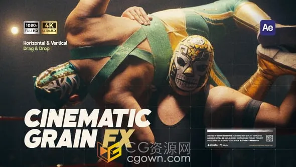 制作复古颗粒感电影胶片质感画面视频动画AE模板-CG资源网 制作复古颗粒感电影胶片质感画面视频动画AE模板