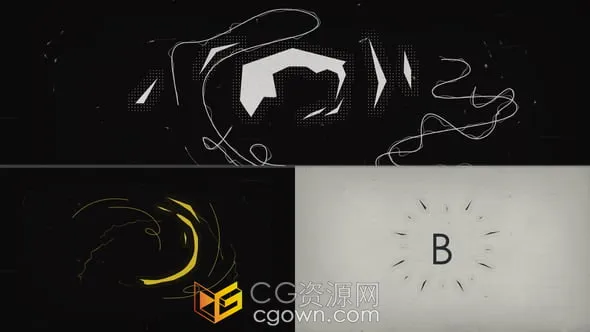 经典手绘MG图形动画风格LOGO视频片头-AE模板-CG资源网 经典手绘MG图形动画风格LOGO视频片头-AE模板