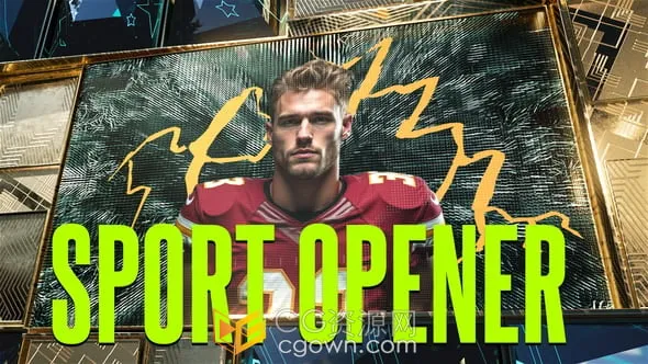 体育运动员核心球队介绍宣传片头视频-AE模板