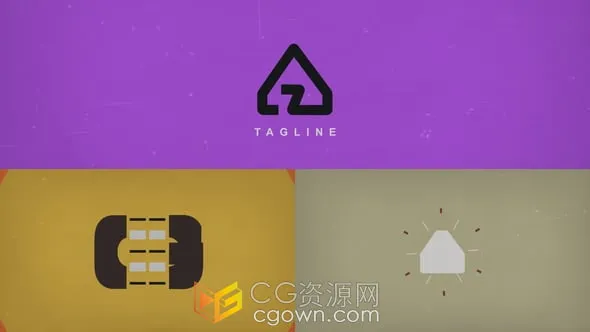 复古时髦风格图形动画LOGO视频片头-AE模板-CG资源网 复古时髦风格图形动画LOGO视频片头-AE模板