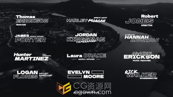 12组故障跳动文字标题动画AE模板Glitch Lower Thirds