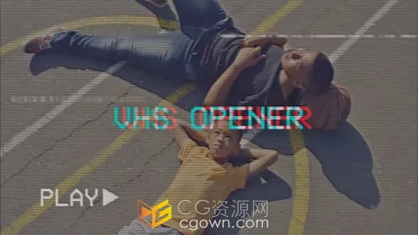 复古流行风VHS故障揭幕战-AE视频片头模板-CG资源网 复古流行风VHS故障揭幕战-AE视频片头模板