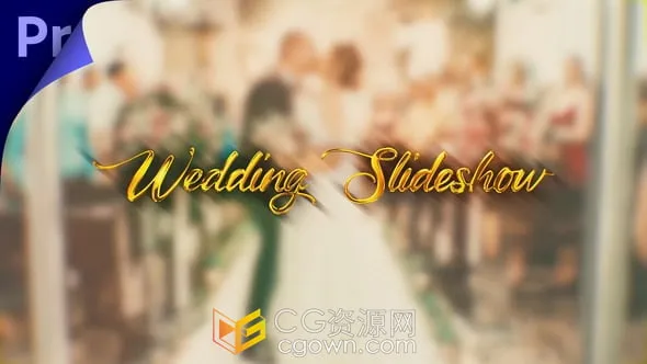 浪漫婚礼照片视频幻灯片电子相册动画-PR模板