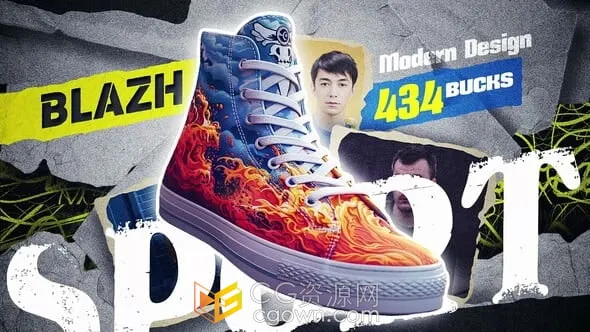 AE模板-时尚不规则剪纸图像动画幻灯片品牌产品视频展示-CG资源网 AE模板-时尚不规则剪纸图像动画幻灯片品牌产品视频展示