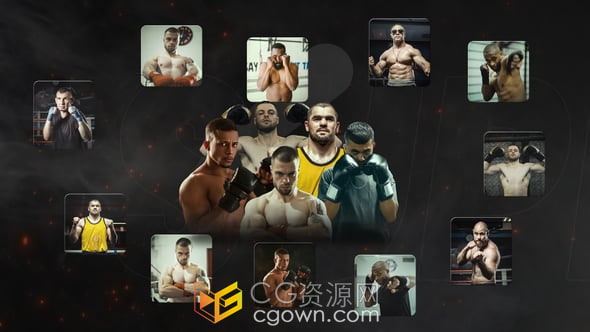 比賽日陣容球員介紹團隊運動宣傳片視頻-AE模板