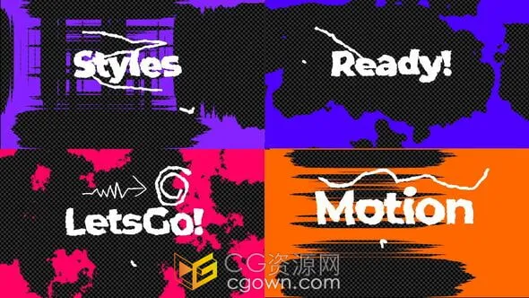 涂鸦标记擦除文本过渡标题免费下载AE模板