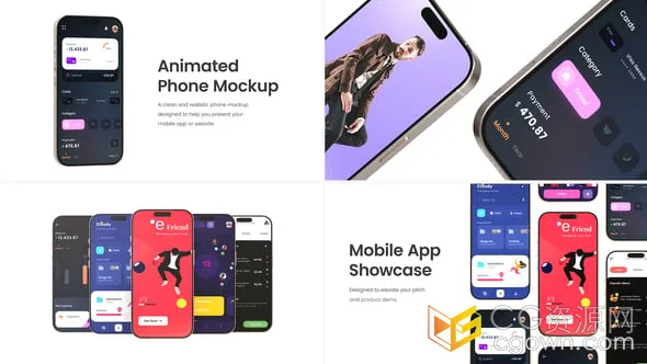 3D可视化手机APP视频广告移动应用程序介绍展示-AE模板-CG资源网 3D可视化手机APP视频广告移动应用程序介绍展示-AE模板