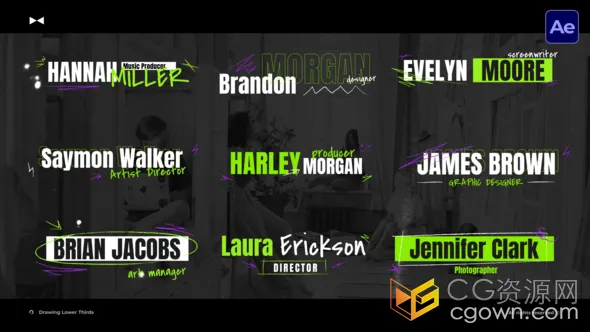 AE模板免费下载现代粗体文本下三分之一标题