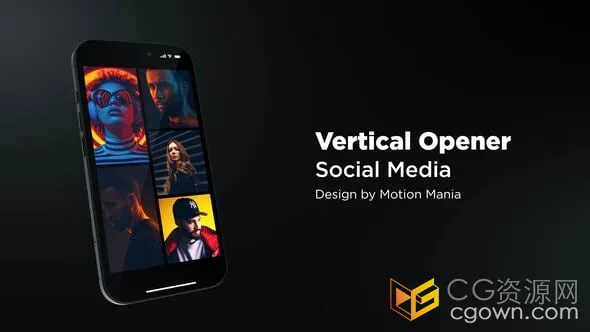 AE短視頻模板-豎屏移動手機(jī)端快速分屏動畫展示圖像介紹開場