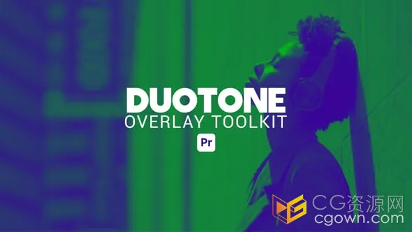 12種生動(dòng)時(shí)尚的Duotone顏色疊加效果-PR模板