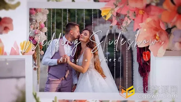 AE模板-快速镜头缩放照片展示时尚大气婚礼视频相册