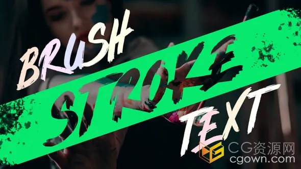 笔触效果手绘动画文本适用城市街头风格嘻哈音乐视频文字-达芬奇模板