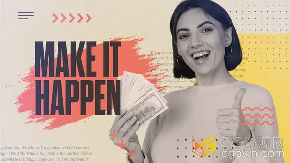 商业促销公司演示业务简介现代动态效果AE模板