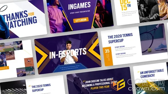 运动员运动项目体育频道节目预告赛事介绍宣传视频-AE模板