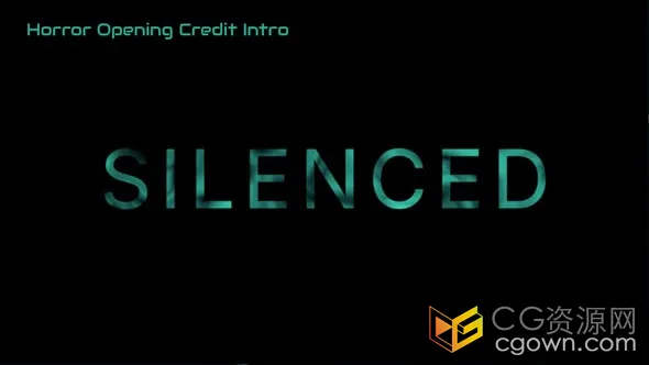 扭曲的文字故障纹理和黑暗过渡适合恐怖电影惊悚片头介绍-AE模板
