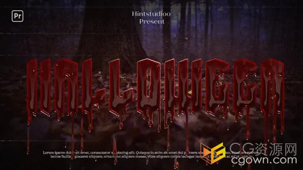 油漆滴落文字滴血标题血液文本动画-PR模板-CG资源网 油漆滴落文字滴血标题血液文本动画-PR模板