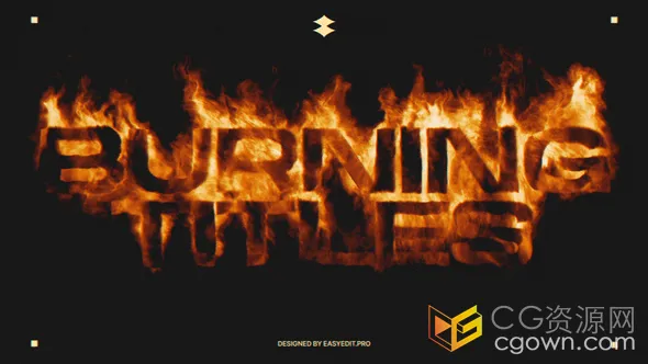7种高度逼真的燃烧标题AE模板免费下载-CG资源网 7种高度逼真的燃烧标题AE模板免费下载