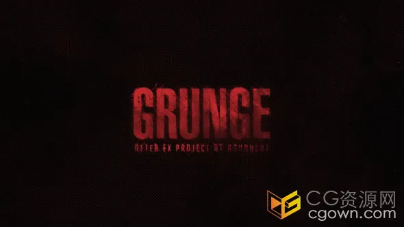 4K超高清Grunge抽象标志文本开场-AE视频片头模板-CG资源网 4K超高清Grunge抽象标志文本开场-AE视频片头模板
