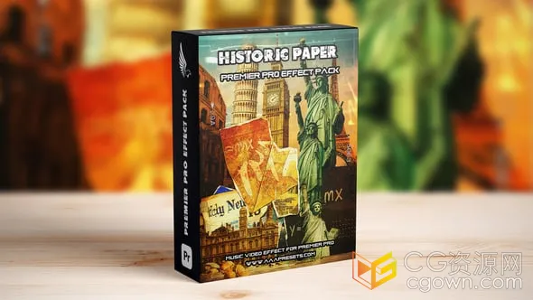 8个独特复古纹理历史性撕裂的纸质过渡含高质量音效SFX-PR模板-CG资源网 8个独特复古纹理历史性撕裂的纸质过渡含高质量音效SFX-PR模板