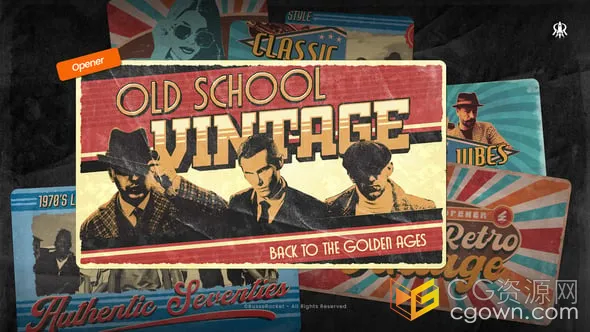 AE模板-复古动画海报设计Retro Vintage Opener-CG资源网 AE模板-复古动画海报设计Retro Vintage Opener