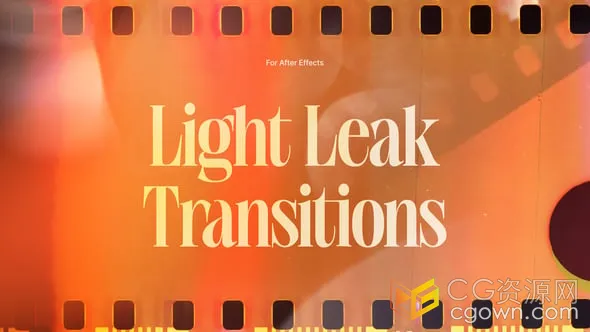 模擬電影膠卷動畫紋理5個漏光過渡效果免費(fèi)下載AE模板