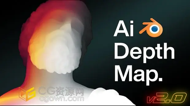 Blender插件True Depth V2.0 Ai智能图片转3D模型深度贴图生成器