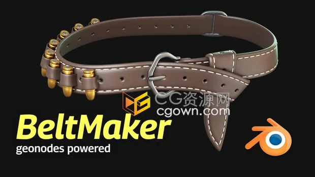 Blender插件Belt Maker V1.6腰带皮带生成器资产预设