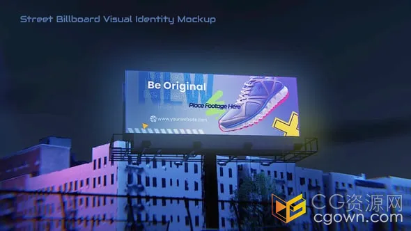 AE模板-真实城市街道环境街头广告牌展示海报活动和品牌产品宣传