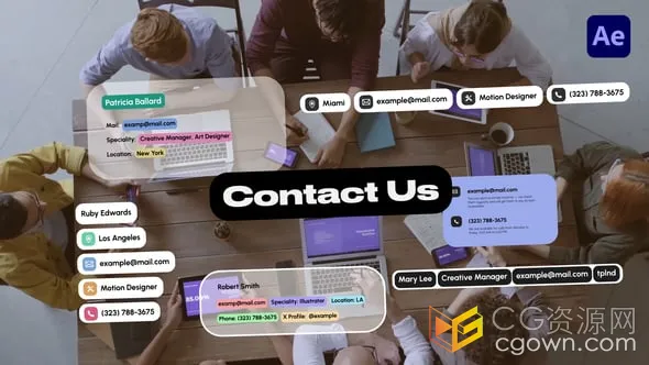 关于企业或用户联系信息介绍视频动画-AE模板-CG资源网 关于企业或用户联系信息介绍视频动画-AE模板