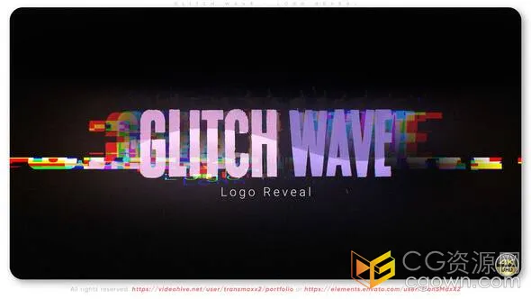 AE模板-故障干扰和扭曲噪点旋转动画数字标志LOGO展示-CG资源网 AE模板-故障干扰和扭曲噪点旋转动画数字标志LOGO展示