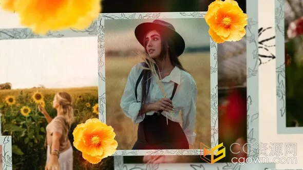 花卉动画照片幻灯片非常适合自然肖像浪漫回忆家庭相册视频-AE模板-CG资源网 花卉动画照片幻灯片非常适合自然肖像浪漫回忆家庭相册视频-AE模板