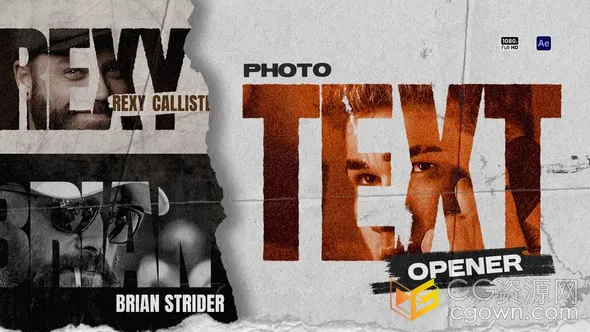 文字遮罩叠加照片效果开场视频片头动画-AE模板-CG资源网 文字遮罩叠加照片效果开场视频片头动画-AE模板