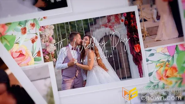 高端婚礼视频照片相册动画AE模板下载