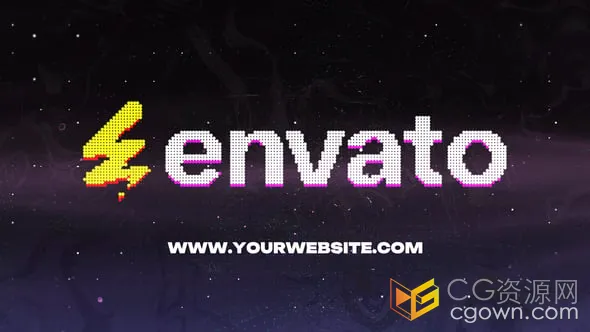 像素故障特效动画LOGO视频片头-AE模板-CG资源网 像素故障特效动画LOGO视频片头-AE模板