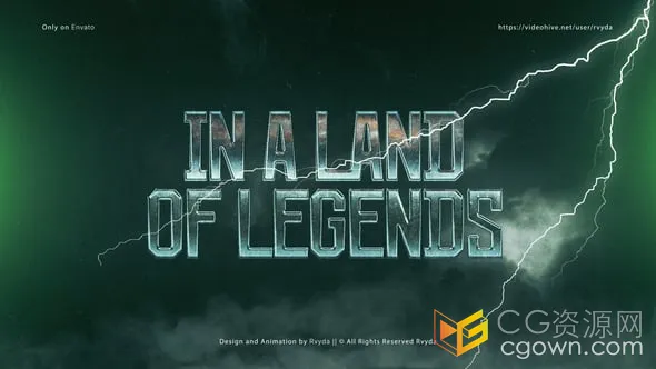 电视预告片宣传视频闪电金属标题动画-AE模板