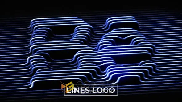直线条起伏图形动画演绎LOGO视频片头-AE模板