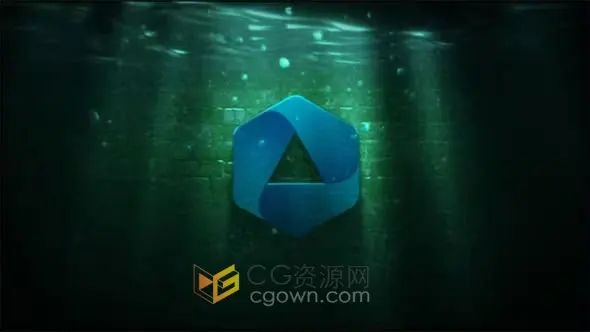 水下‌丁达尔光‌场景演绎视频片头LOGO动画-AE模板