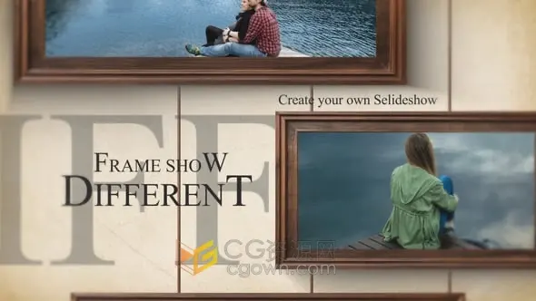 相框展示照片动画视频相册幻灯片-AE模板