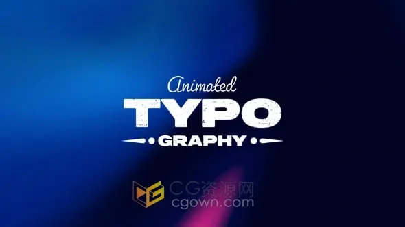 7组文字标题动画文本效果预设-AE模板