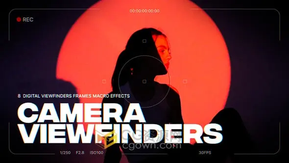 8种相机取景器模式设计效果-AE模板