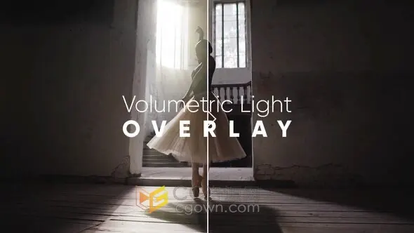 体积光效果叠加逼真光束柔和光线营造出专业的电影氛围-PR模板